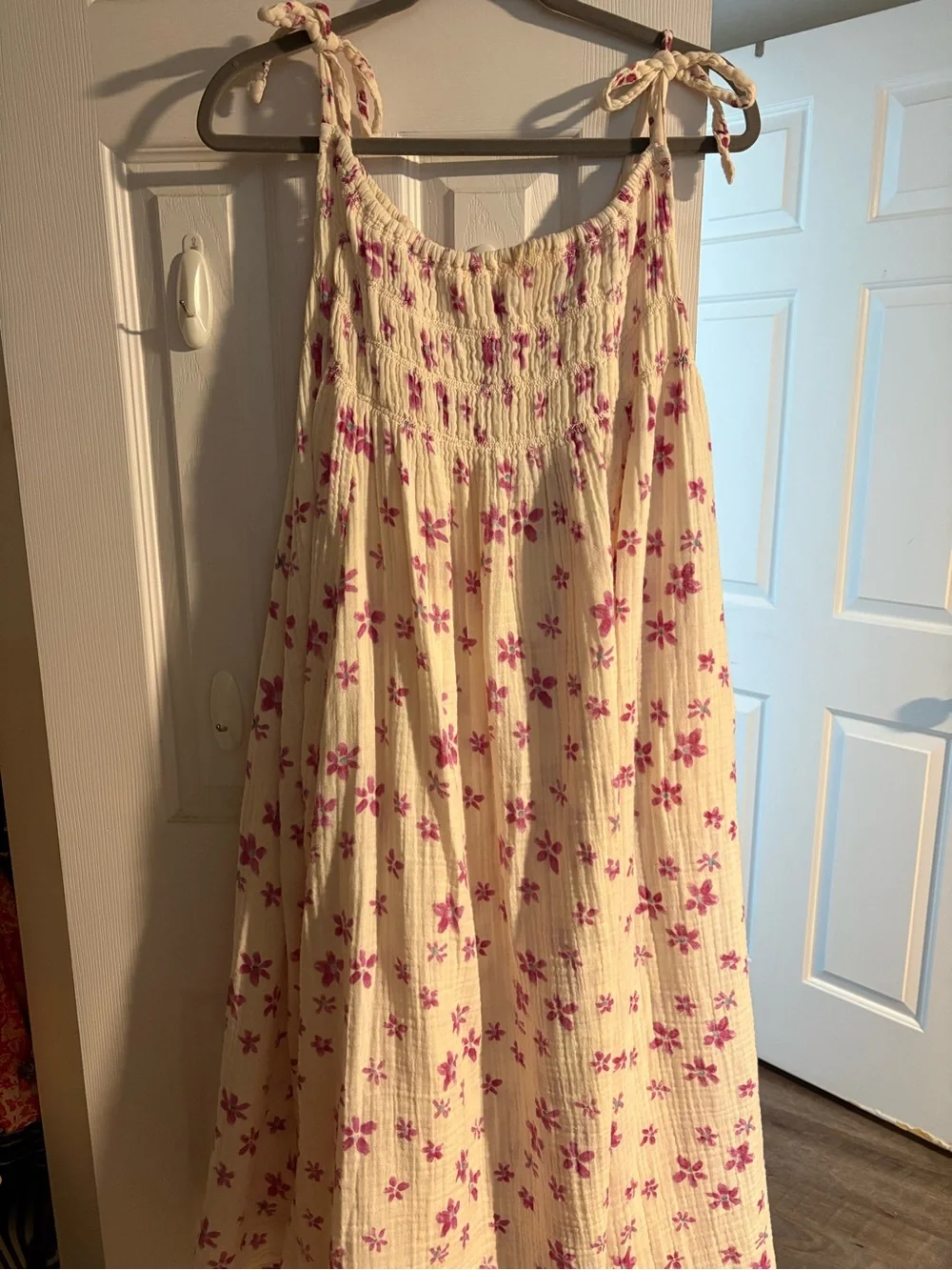 Free People Azure Floral Smocked Maxi Dress